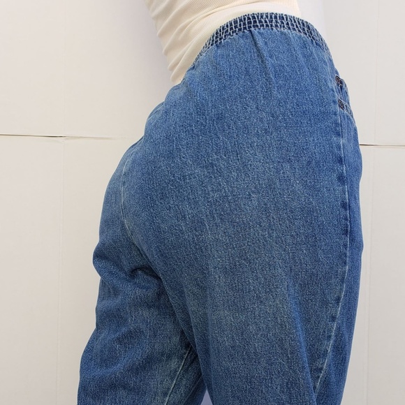 white stag denim pants